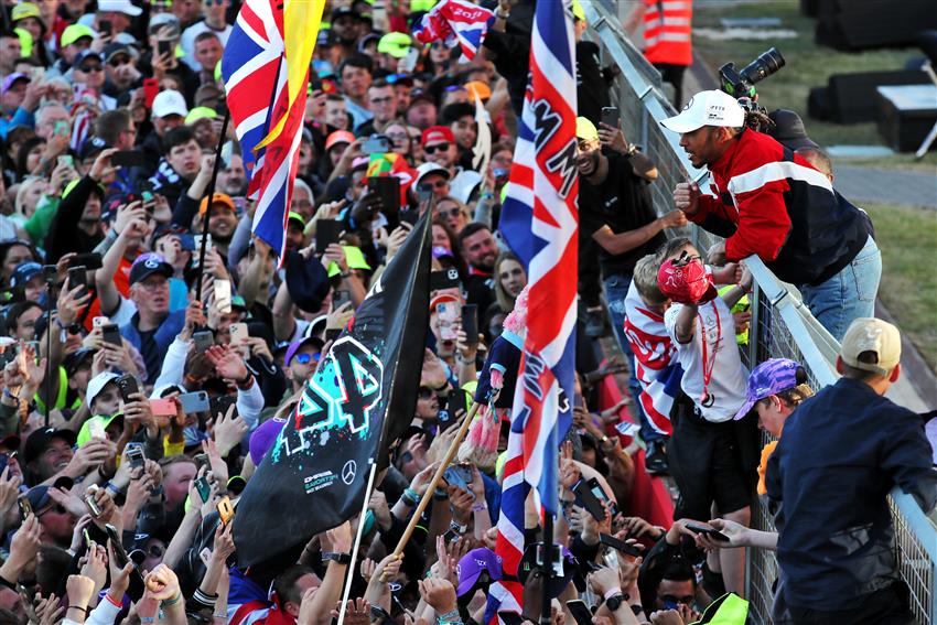 Silverstone Fans with flags